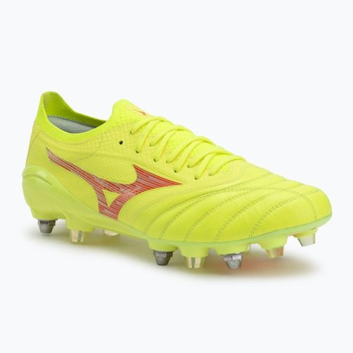 Mizuno Morelia Neo IV β Elite MIX safety yellow/fiery coral 2/safety yellow мъжки футболни обувки