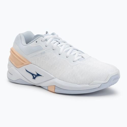 Дамски обувки за хандбал Mizuno Wave Stealth Neo white/navy peony/peach parfait