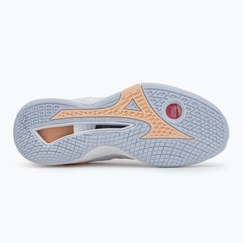 Дамски обувки за хандбал Mizuno Wave Stealth Neo white/navy peony/peach parfait