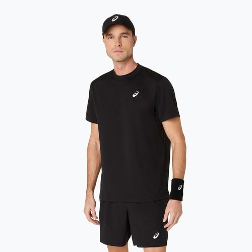 Мъжка тениска за тенис ASICS Court Top performance black