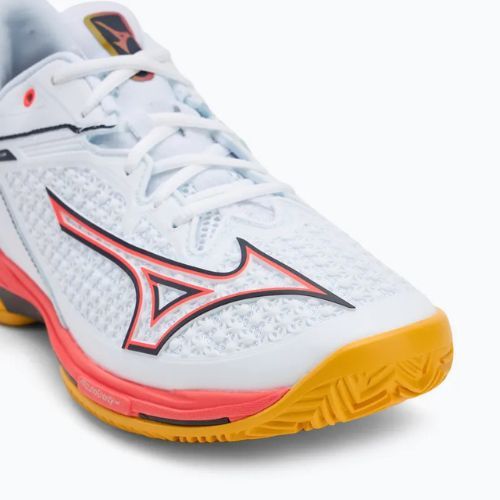 Mizuno Wave Exceed Tour 6 CC обувки за тенис бяло/баритоново синьо/огнено коралово 2