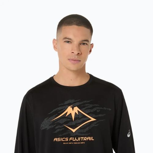 ASICS мъжки анцуг за бягане с дълъг ръкав Fujitrail logo LS performance black