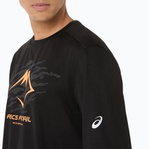 ASICS мъжки анцуг за бягане с дълъг ръкав Fujitrail logo LS performance black