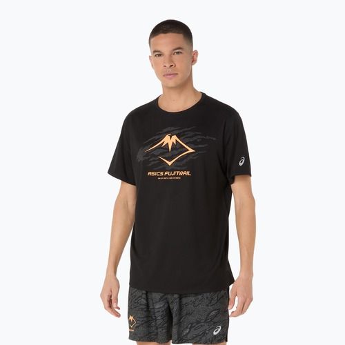Мъжка тениска за бягане ASICS Fujitrail Logo SS performance black