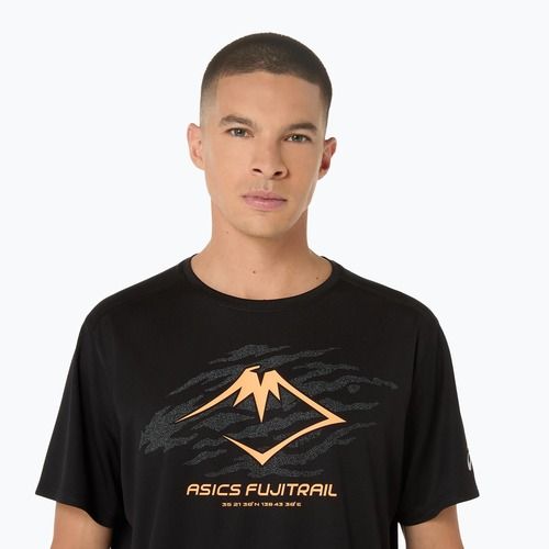 Мъжка тениска за бягане ASICS Fujitrail Logo SS performance black