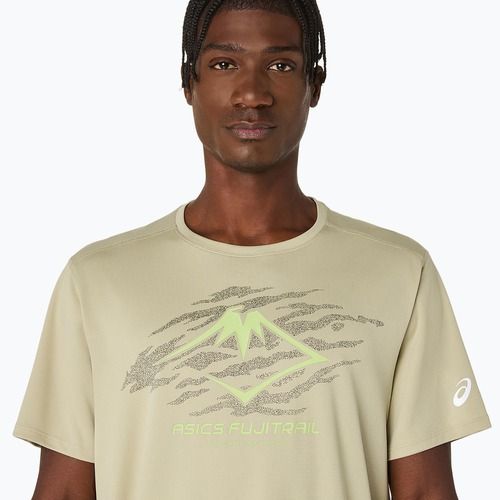 Мъжка тениска за бягане ASICS Fujitrail Logo SS каки