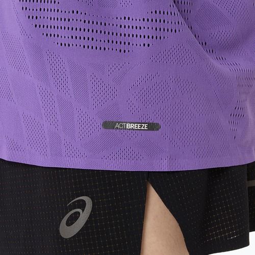 Мъжки ASICS Metarun Singlet edo лилава тениска за бягане