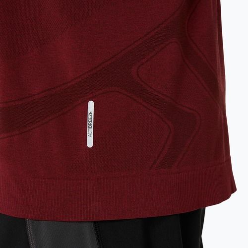 Мъжки ASICS Road Seamless LS тъмночервен планета за бягане с дълъг ръкав