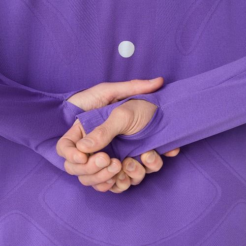Мъжки ASICS Road Seamless LS edo purple бягане с дълъг ръкав