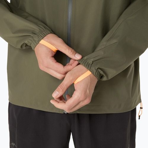 ASICS мъжко яке за бягане Fujitrail Elite Waterproof мантия зелено
