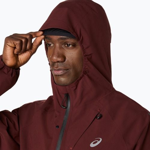 Мъжко яке за бягане ASICS Metarun Waterproof dark red planet