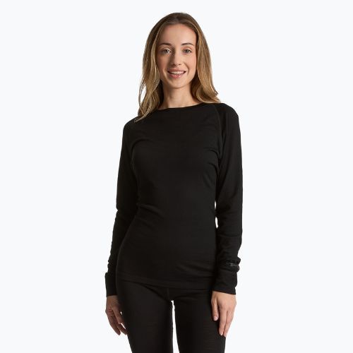 Дамски термоактивен суитшърт WOOLCANO 100% Merino TOP0541 black