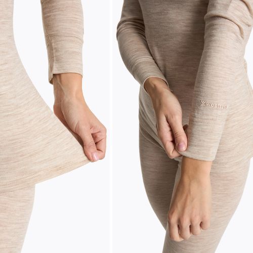 Дамски комплект термобельо WOOLCANO Merino 100% SET0543 beige