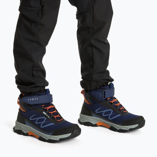 Детски туристически обувки KADVA Rocky Trail Mid WaterProof Softshell в тъмносиньо