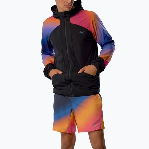 Мъжко яке за бягане Mizuno Active Alpha Hodded yuuyake