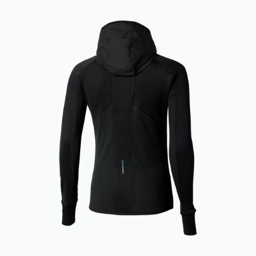Дамско яке за бягане Mizuno Active Warm Hybrid Full Zip Hooded black