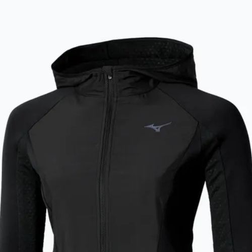 Дамско яке за бягане Mizuno Active Warm Hybrid Full Zip Hooded black