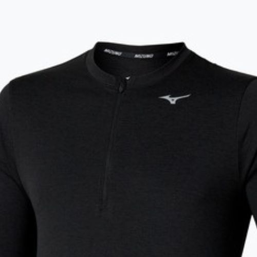 Мъжки тичащи блузи с дълъг ръкав Mizuno Core Impulse Half Zip Tee black