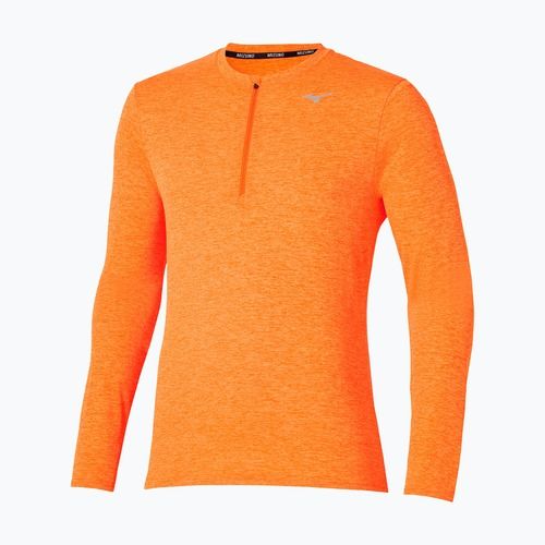 Мъжка тениска Mizuno Core Impulse Half Zip Tee tangelo running longsleeve