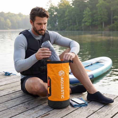 Водоустойчив чувал AQUASTIC Dry Bag 8 l Nylon/TPU orange