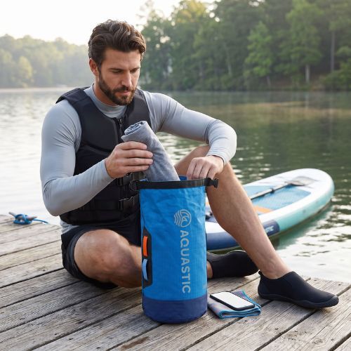Водоустойчив чувал AQUASTIC Dry Bag 8 l Nylon/TPU blue