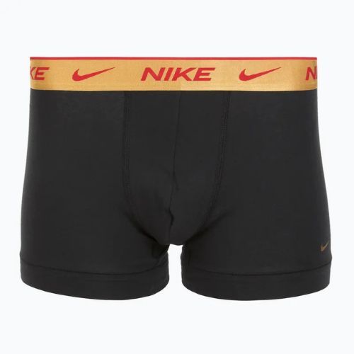 Мъжки боксерки Nike Everyday Cotton Stretch Trunk 3 чифта червено/ университетско червено/ пшенично златно/ черно висок блясък wb