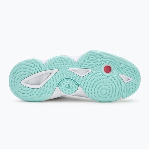 Дамски обувки за волейбол  Mizuno Wave Momentum Elite Mid white/blue tint