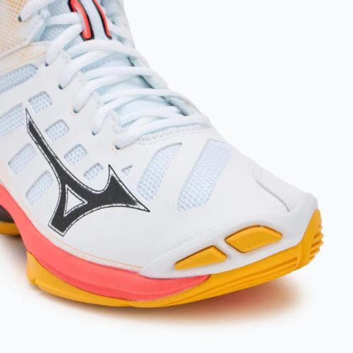 Обувки за волейбол Mizuno Wave Voltage 2 Mid white/fiery coral 2/citrus
