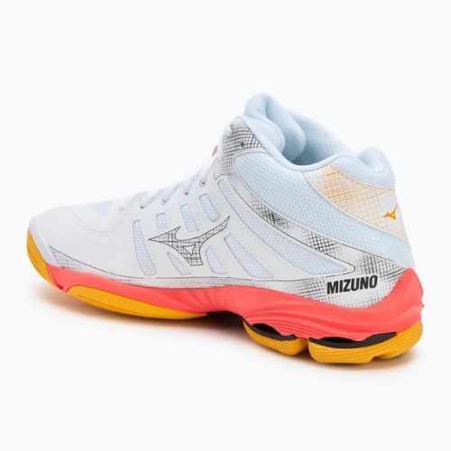 Обувки за волейбол Mizuno Wave Voltage 2 Mid white/fiery coral 2/citrus