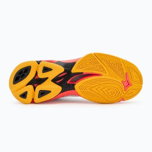 Обувки за волейбол Mizuno Wave Voltage 2 Mid white/fiery coral 2/citrus