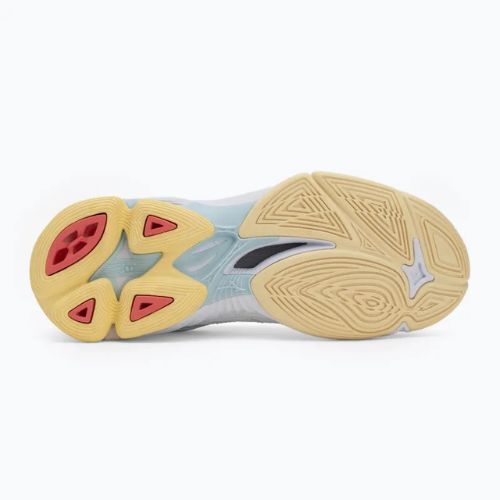 Дамски обувки за волейбол Mizuno Wave Voltage 2 white/calypso coral/pale banan