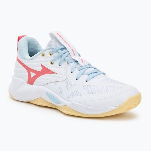 Дамски обувки за волейбол Mizuno Wave Momentum Pro white/calypso coral/pale banan