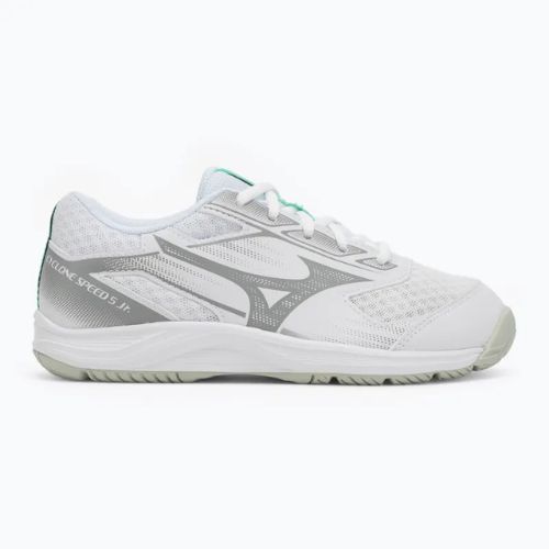 Детски обувки за волейбол Mizuno Cyclone Speed 5 white/black/frozen emerald