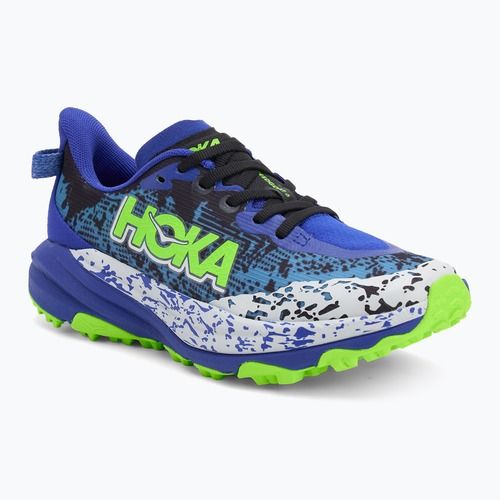 Детски обувки за бягане HOKA Speedgoat 6 нощно синьо/неон лайм