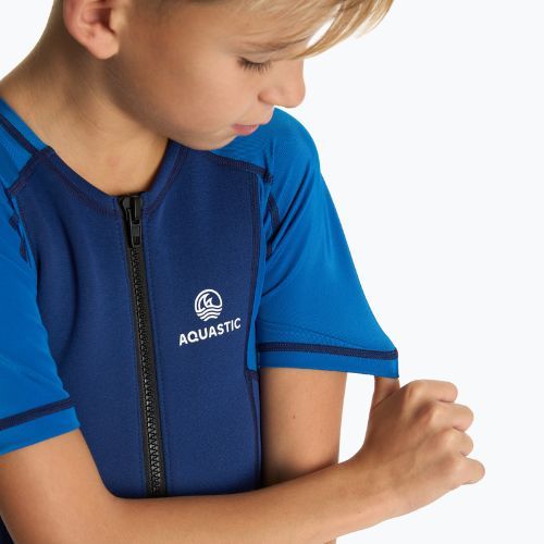 Детски неопренов костюм за сърфинг AQUASTIC 1,5 mm WAVEY blue
