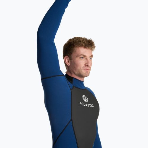 Мъжки неопренов костюм за сърфинг AQUASTIC 3/2 mm WAVEY 3/2 navy blue