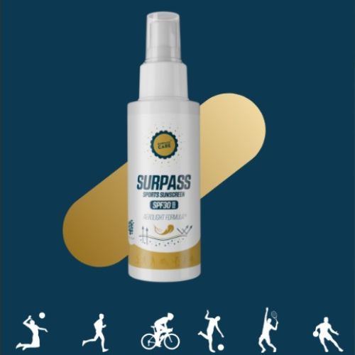 Спрей против слънце SURPASS Sports Sunscreen SPF 30+ white