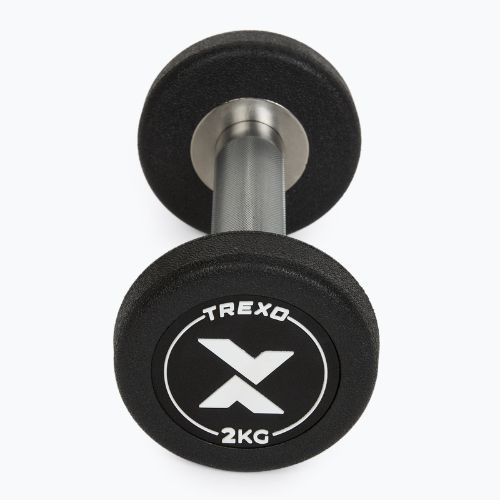 Дъмбел с гумено покритие XTREXO Pro 2 kg black