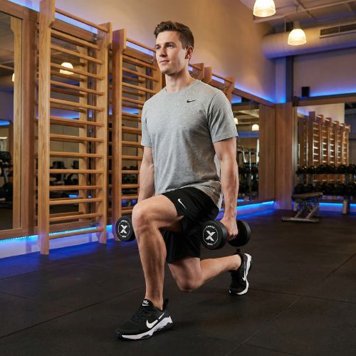 Дъмбел с гумено покритие XTREXO Pro 6 kg black