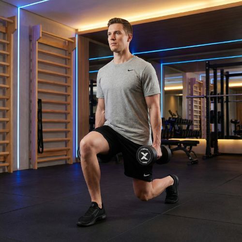 Дъмбел с гумено покритие XTREXO Pro 16 kg black