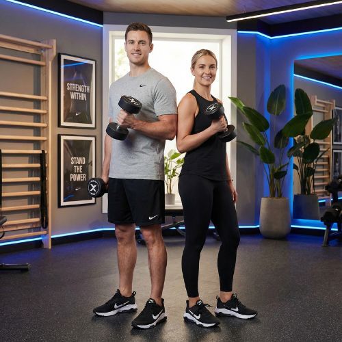 Дъмбел с гумено покритие XTREXO Pro 20 kg black