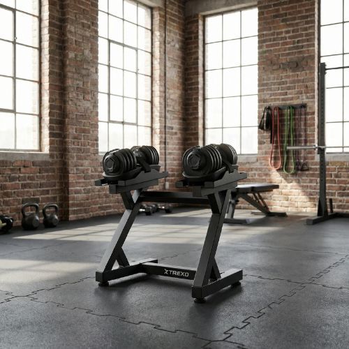 Регулируема стойка за дъмбели XTREXO black