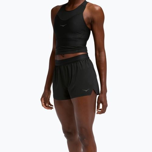 Дамски шорти за бягане HOKA Race Day Split black