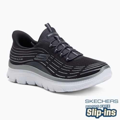 Дамски обувки SKECHERS Summits Plus Soft Luster charcoal/silver