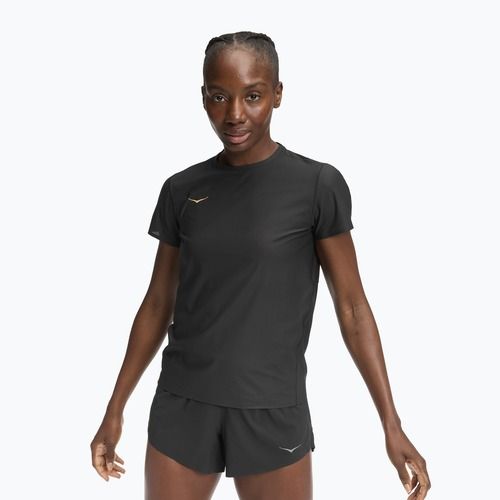 Дамска тениска за бягане HOKA Airolite 2.0 black/gold
