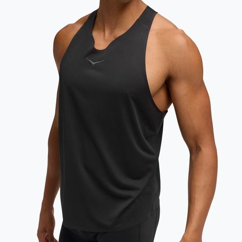 Мъжка тениска за бягане HOKA Race Singlet hoka black