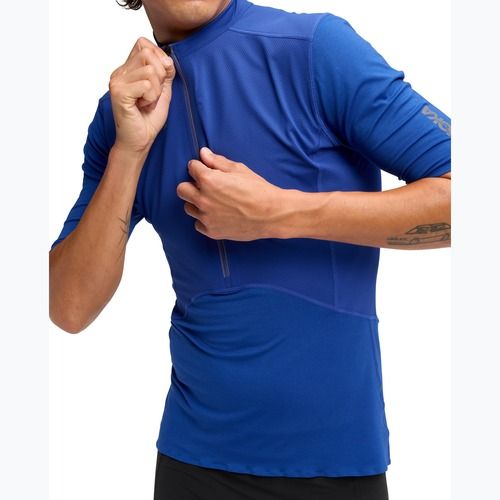 Мъжка тениска за бягане HOKA Skybreeze ultramarine