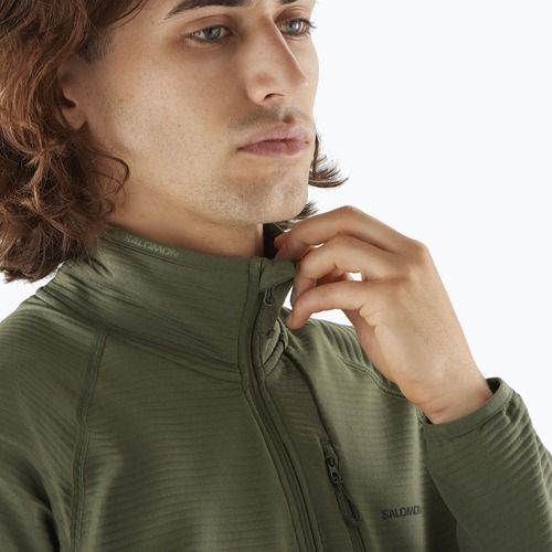 Мъжки суитшърт за трекинг Salomon Essential Lightwarm Full Zip grape leaf
