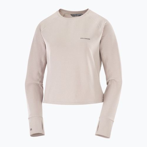 Дамски суитшърт за трекинг Salomon Essential Lightwarm CN etherea