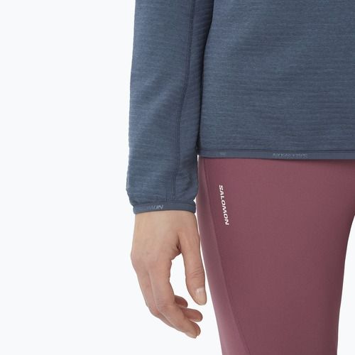 Дамски суитшърт за трекинг Salomon Essential Lightwarm Half Zip blue night